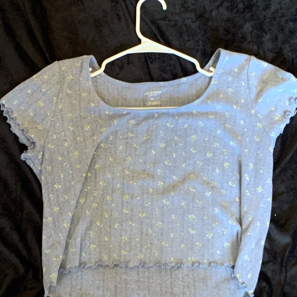 Blue floral Jc penny crop top